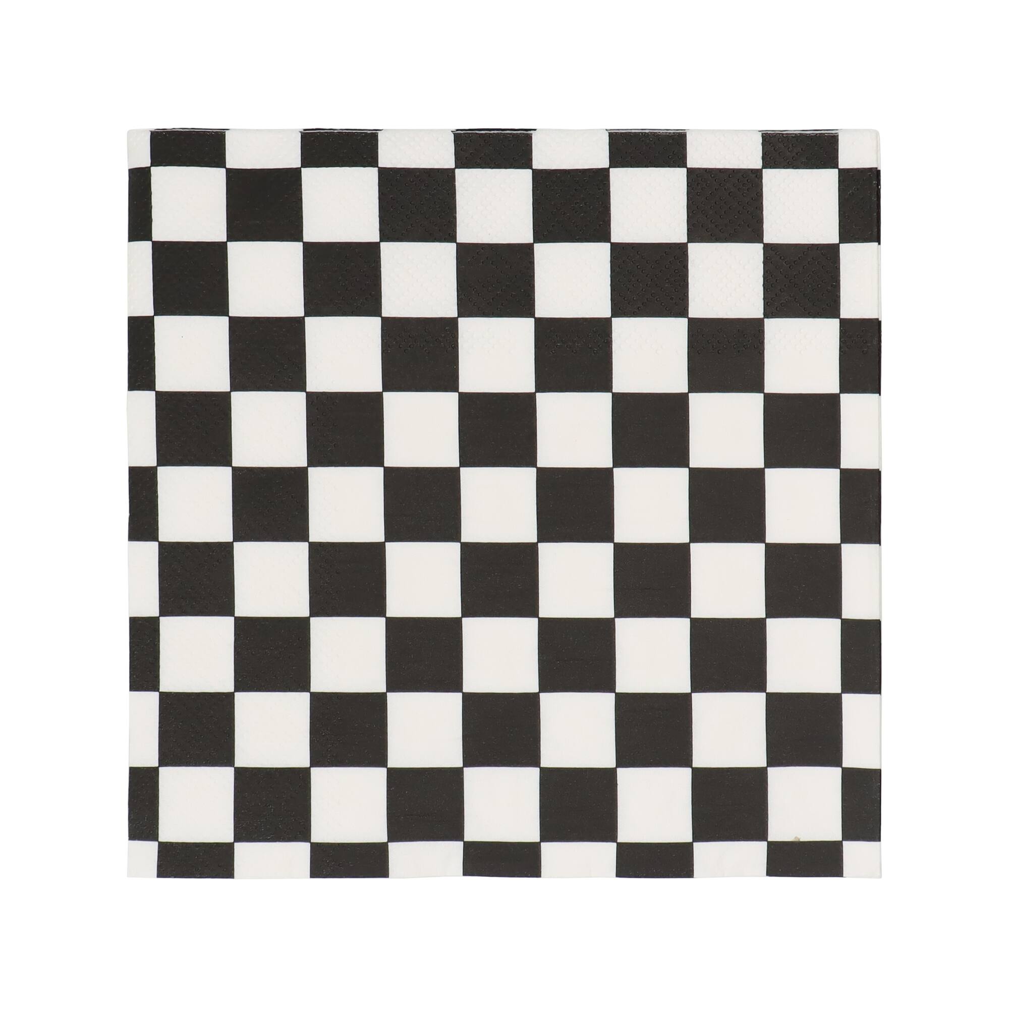 12 Packs: 20 ct. (240 total) Black & White Checker Lunch Napkins by Celebrate It™